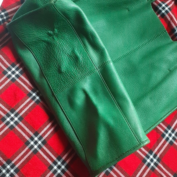 GAP Leather Large Tote Bag Green - Picture 4 of 7